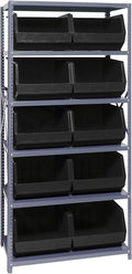 Quantum Storage Systems QSBU-270BK Solid Heavy Duty 6 Shelves 10 Ultra Stack & by QuantumStorageSystems
