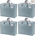 VENO 4 Pack Heavy Duty Moving Bags, Storage Bags, Packing Supplies, Top Zipper by Veno