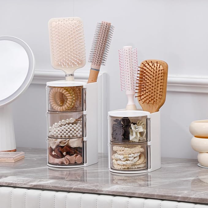 FABROK 2-Layer Clear Hair Accessories Organizer - Image 5