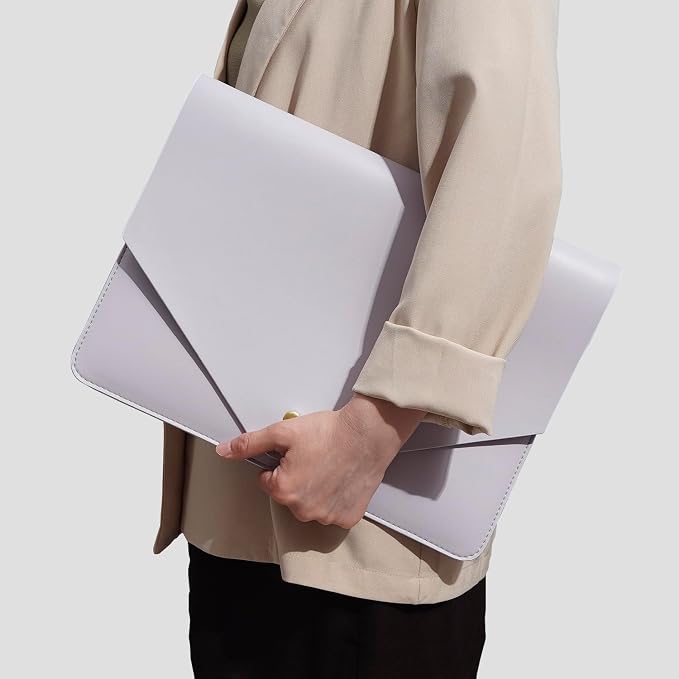 PU Leather Laptop Sleeve for 15.3 inch MacBook Air 2023 2024, Surface Book 13.5 - Image 4