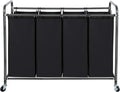 STO STO Laundry Sorter 4 Section, 4 Bag Laundry Hamper, Rolling Laundry Cart by STOSTO