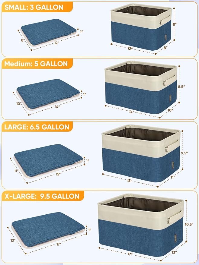 BALEINE 1 Pack Fabric Storage Bins - Image 2