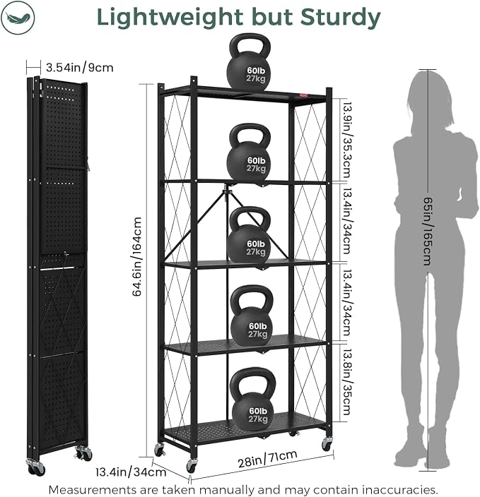 DEANIC 5 Tier Foldable Storage Shelves - Image 3