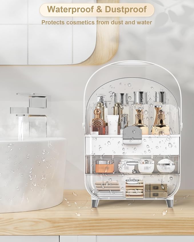Makeup Organizer Countertop, Skincare Holder Bathroom Counter Organizer - Image 5