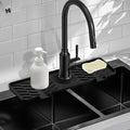 Meiliweser Silicone Faucet Mat for Kitchen Sink – Gen 3 10° Slope Splash Guard by Meiliweser