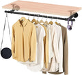 48'' Wall Mounted Clothes Rack Iron Industrial Pipe Clothes Rod by Fobule