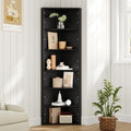 6 Tier Corner Shelf with Adjustable Shelf, Freestanding Corner Display Storage by Furnify