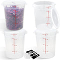 4 Pack Round Food Storage Containers by BIEAMA