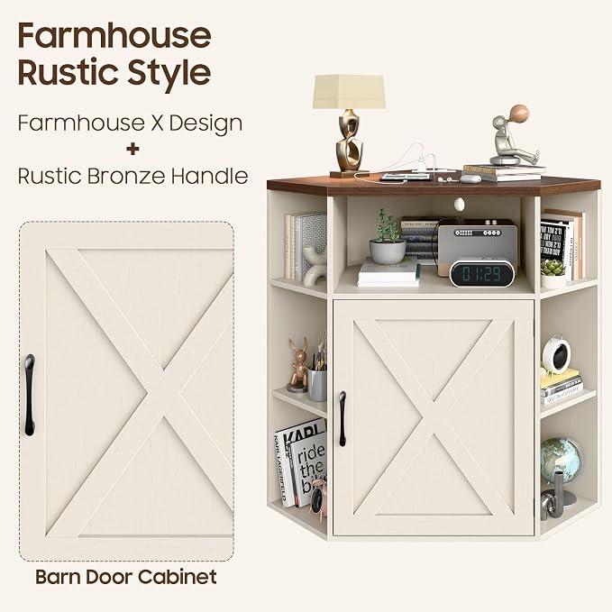 Vabches Corner Cabinet, Corner Storage Shelf - Image 4
