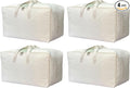 Soft Canvas Storage Bag with Zipper and Clear Window, Cotton Linen Organizer by DoYiKe