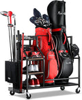 Golf Bags Storage Garage Organizer- Golf Bag Stand by FHXZH