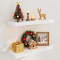 Black Floating Shelves 24 Inch Long 2 Pack by FunMemories