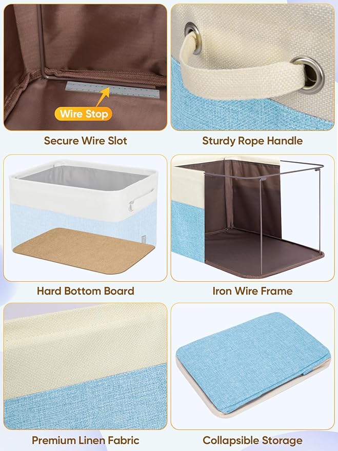 BALEINE 3 Pack Fabric Storage Bins - Image 6