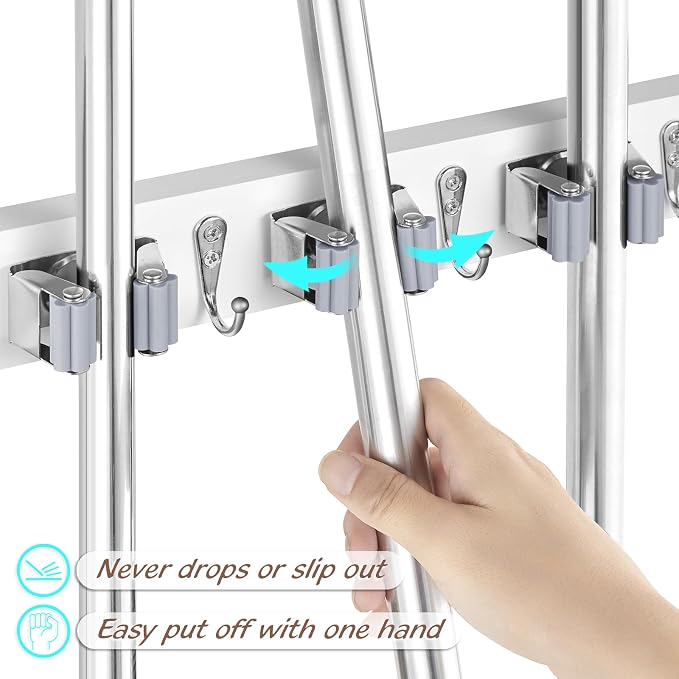 Mop and Broom Holder Wall Mount - Image 2