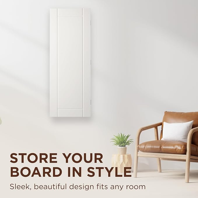 Ivation Wall-Mounted Ironing Board Cabinet, Foldable Ironing Storage Station - Image 7