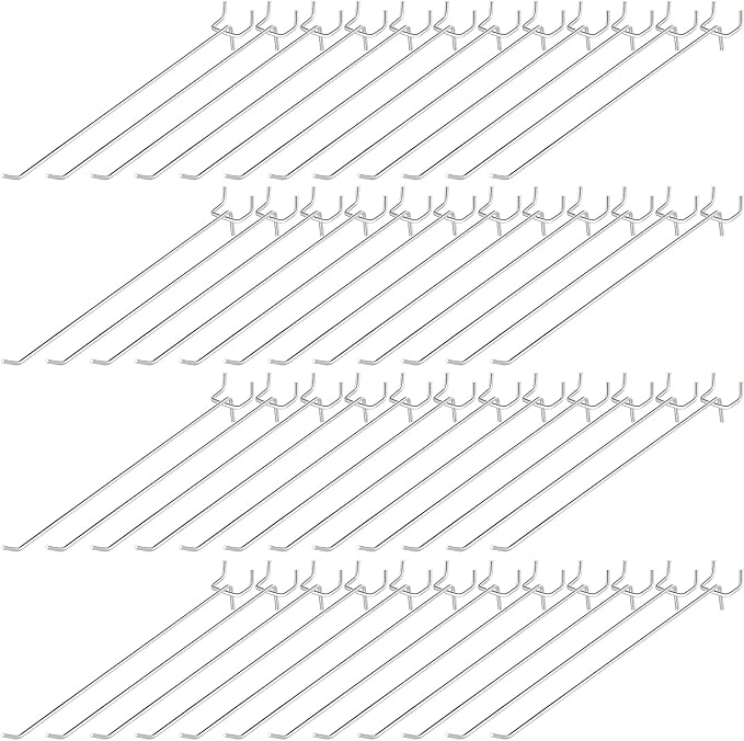 Funrous 100 Pack Peg Board Hooks Stainless Steel Pegboard Hooks Shelving by Funrous
