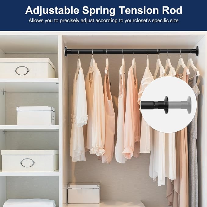No Drilling Closet Rod, 27.5-94 Inches Hanging Closet Rod - Image 9