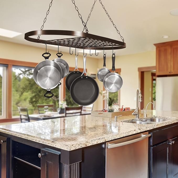 Sorbus Pot and Pan Rack for Ceiling 31" - Image 4