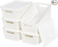 Plastic Storage Baskets With Lid, Storage Bins by Anywish