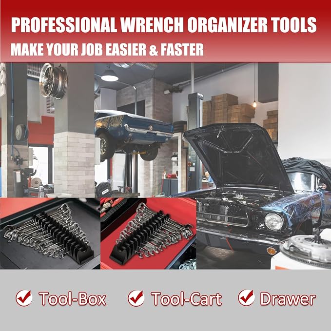 12 PCS Magnetic Modular Wrench Organizer Wrench Holder - Image 7