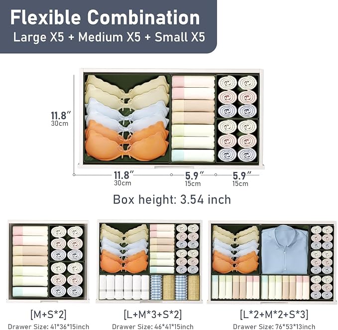 DIMJ Drawer Organizer Clothes - Image 3