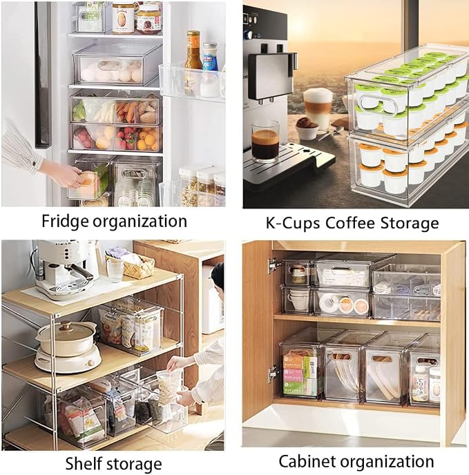 MANO Fridge Drawer Pull Out Stackable Bins - Image 2