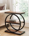 LITTLE TREE End Table, 3-Tier Side Table, Slim Sofa Side Table by LITTLETREE