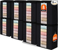 SpaceWhisper 8 Pack 100L Clothes Storage, Foldable Thick Fabric Blanket Storage by Unknown