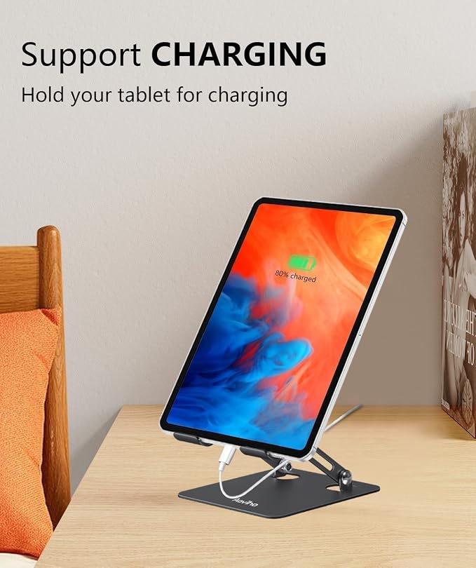 Tablet Stand Holder for Desk, Adjustable Desktop Tablet Holder, Foldable - Image 4