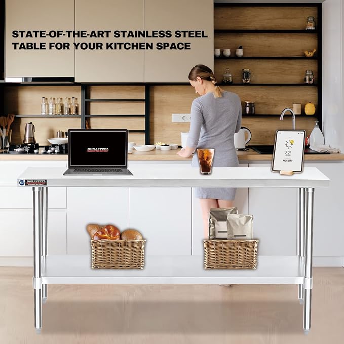 DuraSteel 24x72 Stainless Steel Work Table - Image 7