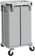 Laundry Basket with Wheels, Rolling Laundry Hamper with Removable Bag, 100L by Ollieroo