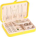 LANDICI Small Jewelry Box for Women Girls, PU Leather Travel Jewelry Organizer by LANDICI