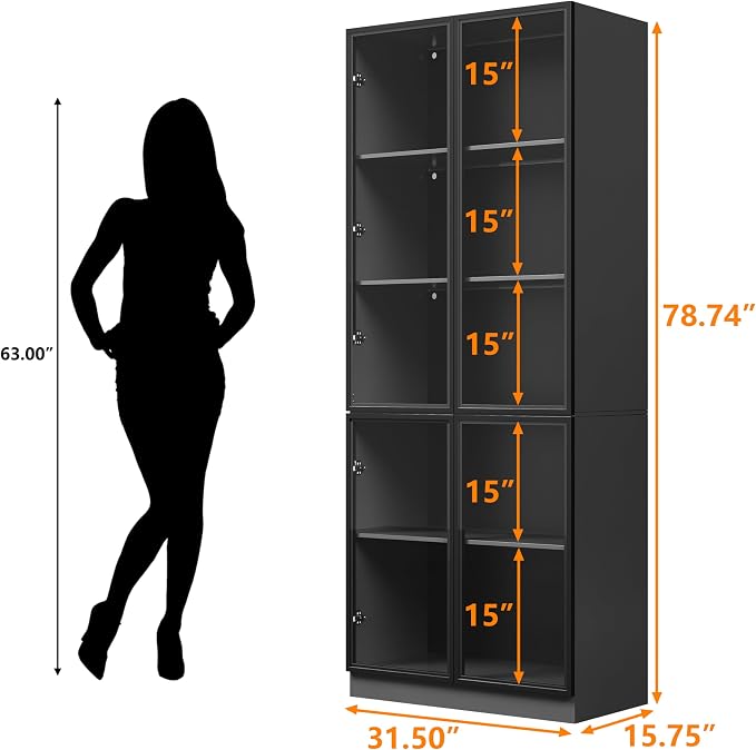 79'' Tall Glass Display Cabinet - Image 2