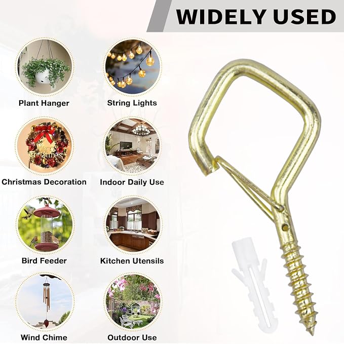 20PCS Eye Screw Hooks for Hanging Heavy Duty - Image 2
