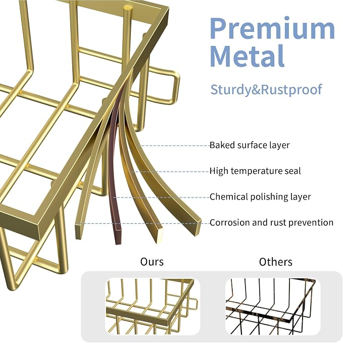 2 Pack Under Sink Organizer Storage 2-Tier Premium Metal Pull-Out Racks - Image 5