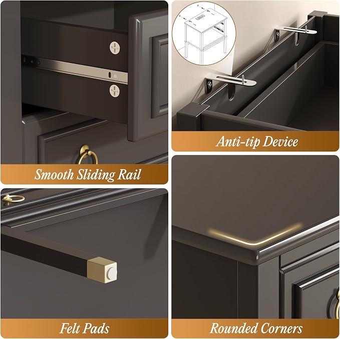 Huuger 27.6 Inch Tall Nightstand - Image 8