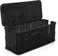 Cable Management Box, Handmade Rattan Cable Organizer, 2 Open Slots Cords Hider by Cantalop