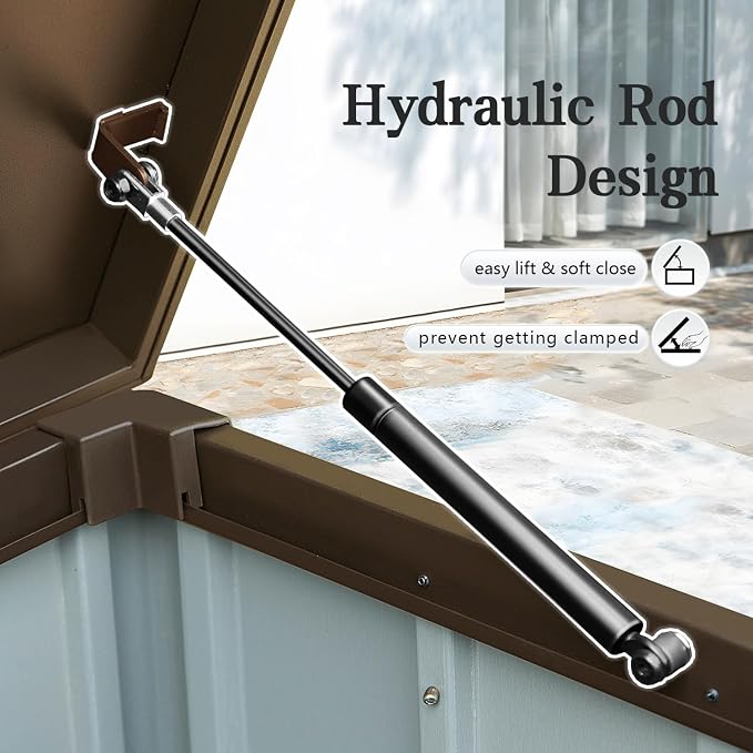 Domi 200 Gallon Metal Deck Box Waterproof, Outdoor Storage Box - Image 4