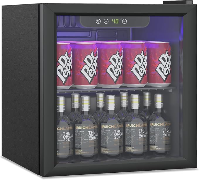 Compact Beverage Refrigerator, 60 Can/1.3 Cubic Feet Mini Fridge by Erivess