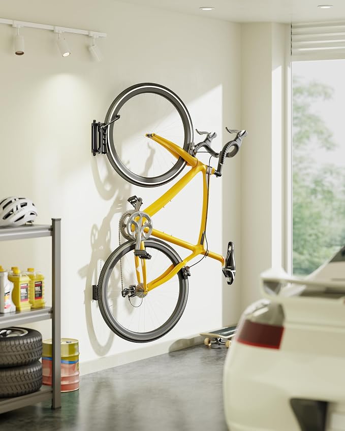 monTEK Heavy Duty Bike Wall Mount, Swivel Bike Wall Hanger Holds Up to 77lbs - Image 9