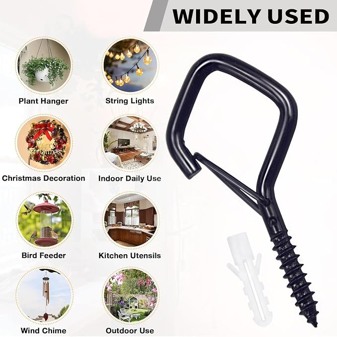 10PCS Eye Screw Hooks for Hanging Heavy Duty - Image 2