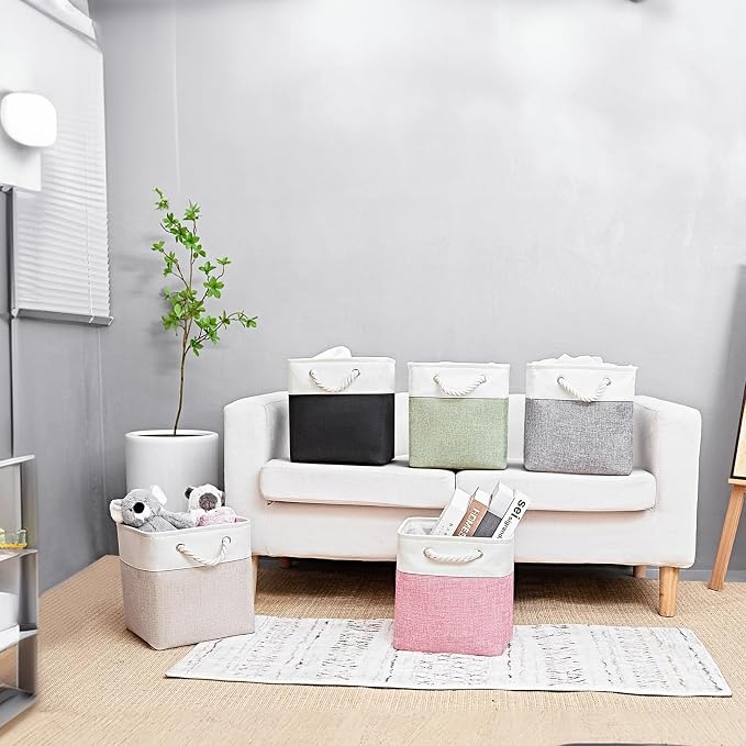 Fabric Storage Cubes, 11 inch cube storage bin - Image 4