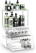 2-Tier 5-Drawer Bathroom Countertop Organizer : Multi-Purpose Makeup Organizer by Acina