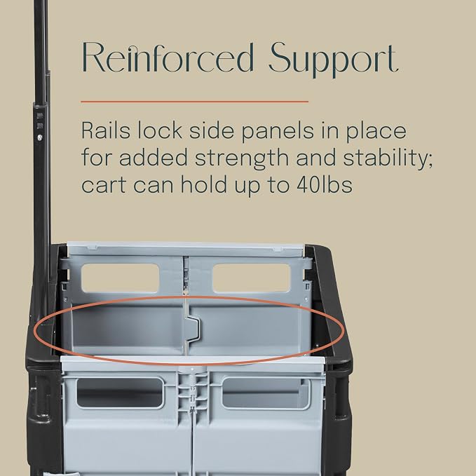 Mobile Utility Cart with Storage Organizer Bag, Rolling Cart - Image 6