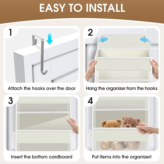 2 Pack Over The Door Organizer, Hanging Storage Organizer - Image 3