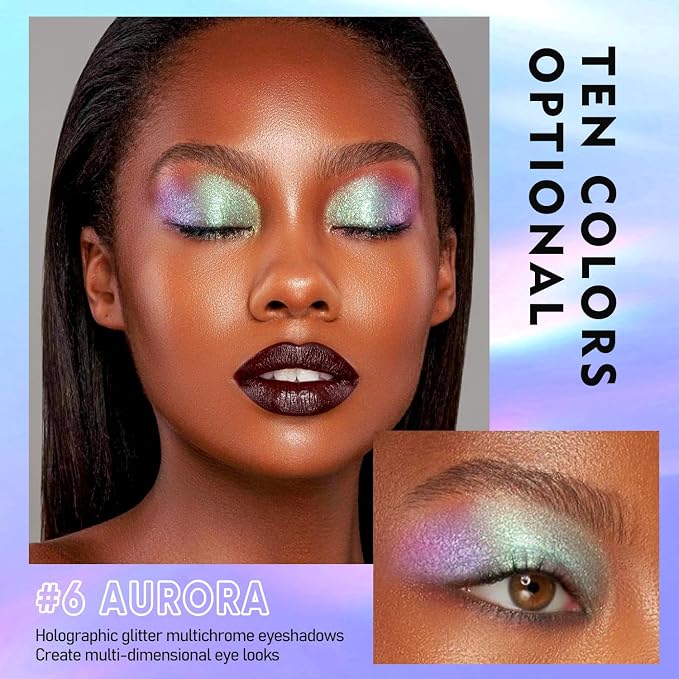 MAKI YIKA 5Pc Glitter Eyeshadow Liquid Multichrome Eyeshadows Long Lasting - Image 6