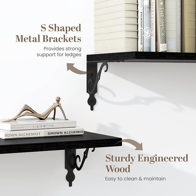 Deep Floating Shelves for Wall, 8 Inch Deep Floating Shelf - Image 4