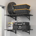 2 Pack Heavy Duty Garage Wall Shelving Set, Wall Mounted, Traditional Style by Jusgym