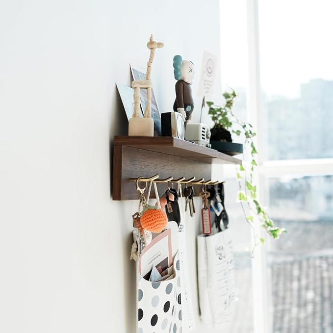 Entrance Coat Rack ，Coat Hooks, Wall-Mounted Wooden Hook Rack, Wall-Mounted - Image 5