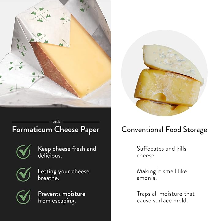 Formaticum 60-Pack Zero Cheese Storage Paper, Compostable, Biodegradable - Image 3